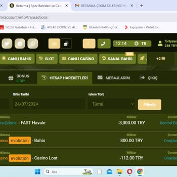 Betarma Denen Oyun Sitesi Kazançlarınızı Ödemiyor.