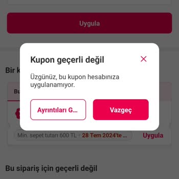 Yemek Sepeti Kupon Mağduriyeti