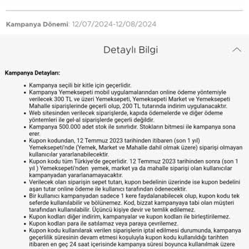 Yemek Sepeti Kupon Mağduriyeti