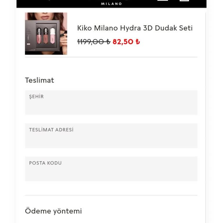 Kiko Milano 99 TL Ruj Aldım