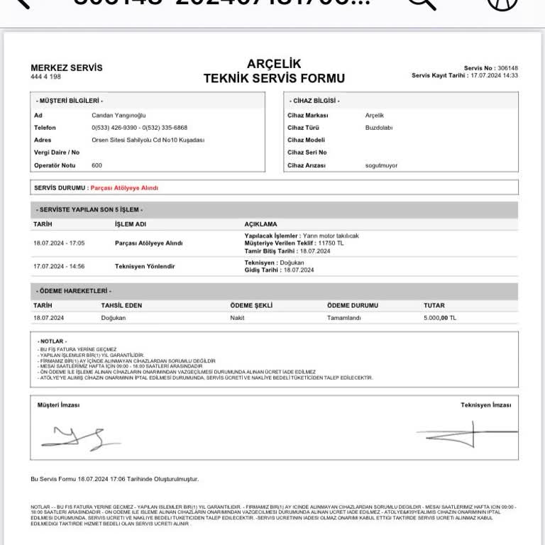 Merkez Servis Arçelik Teknik Servis