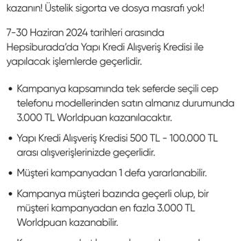 Yapı Kredi Alışveriş Kredisi World Puanlarımı Yüklemedi