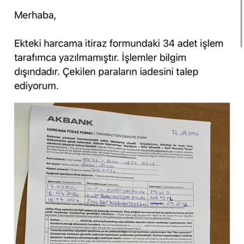 Akbank Hesabımdan İzinsiz Para Çekimi Ve Yetersiz Destek