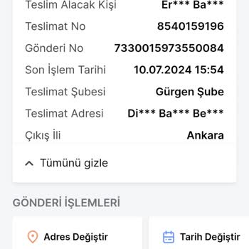 Trendyol Express Siparişim Kargoda Kayboldu