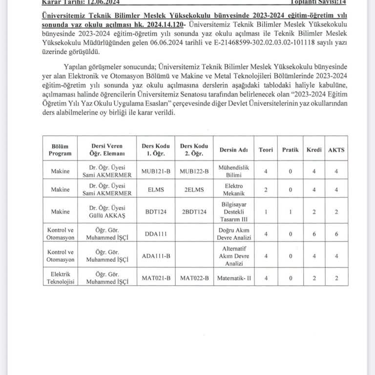 Kayseri Üniversitesi Yaz Okulu Mağduriyeti