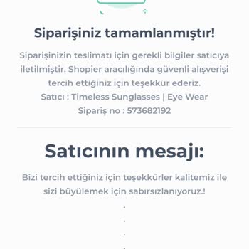 Timeless Sunglasses Gözlük Paylaşıldığı Gibi Değil