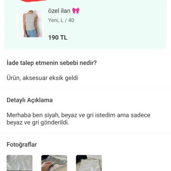 Dolap Müşteri Hizmetlerinin Haksız İade Onayı