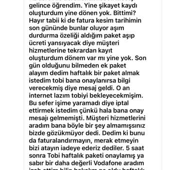 Vodafone Kötü Hizmet Yanlış Bilgi Fazla Alınan Para