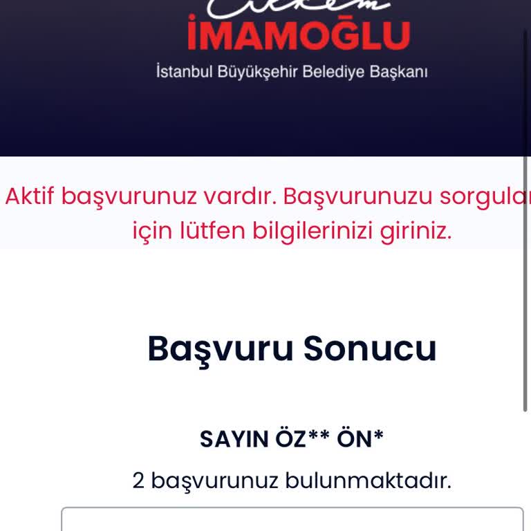 İBB - İstanbul Büyükşehir Belediyesi Geçim Sofra Destek Başvurusu