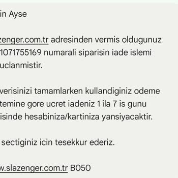 Slazenger Yanlış Stok Girip Siparişleri Kafasına Göre İptal Ediyor!