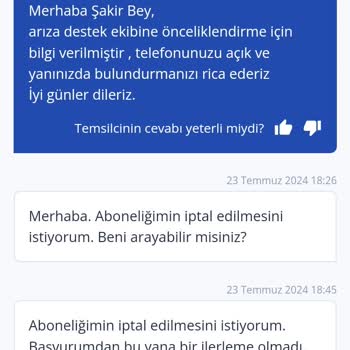 TurkNet Aboneliğimi İptal Talebim.
