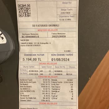 İBB - İstanbul Büyükşehir Belediyesi Haksız Gün Ve Kanalizasyon Ücreti