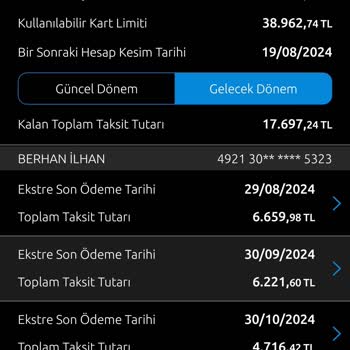 Yapı Kredi Fazladan Taksit Ödedim.