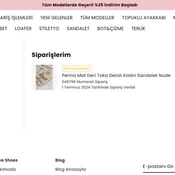 I Love Shoes Ayakkabı Sipariş İptali- Para İadesi