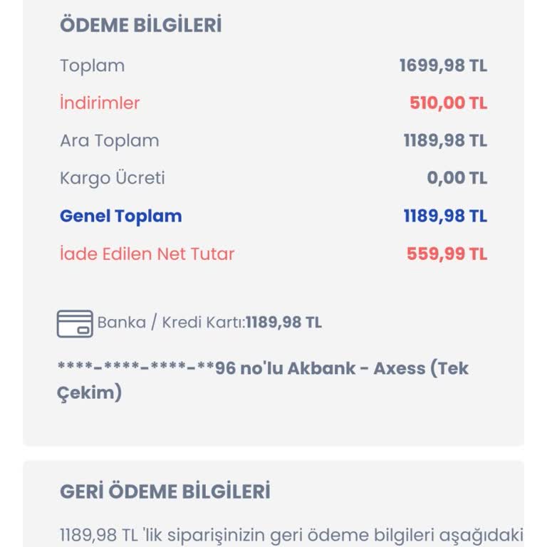 LC Waikiki Ücret İadesi 17 Gündür Yapılmıyor.