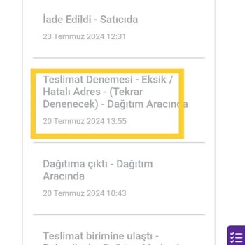 Hepsijet Bilgi Vermeden Kargo İptali