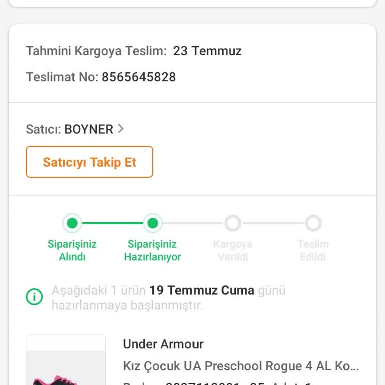 Boyner Den Aldığım Ürün Trendyol Aracılığı İle Yaşadığım Sorun