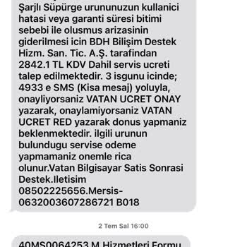 Vatan Bilgisayar'dan Alınan Tineco Islak Kuru Süpürge Onarımı