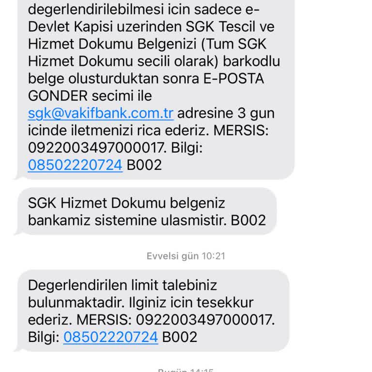 VakıfBank Belgeyi İncelemeye Tenezzül Etmeyip Talebimi Reddetti