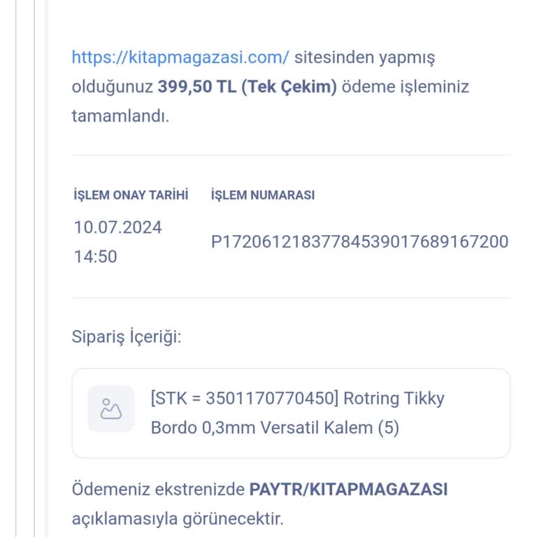 kitapmagazasi.com Paramın İade Edilmesini İstiyorum Ürün Hala Gönderilmedi