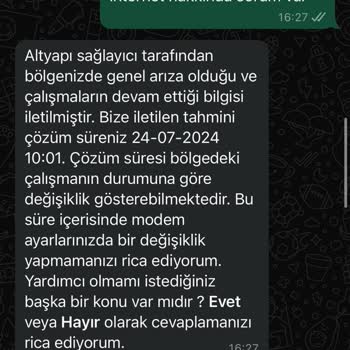 Millenicom İnterneti Türk Telekom Kaynaklı Denilip İnternet Sağlamıyor
