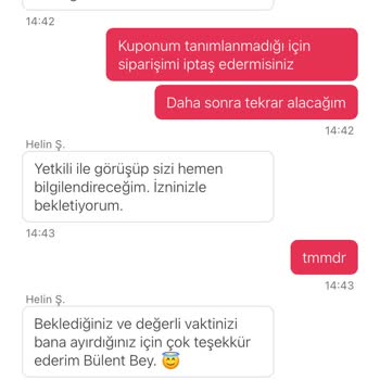 Yemek Sepeti Kupon İptali Yapıldı