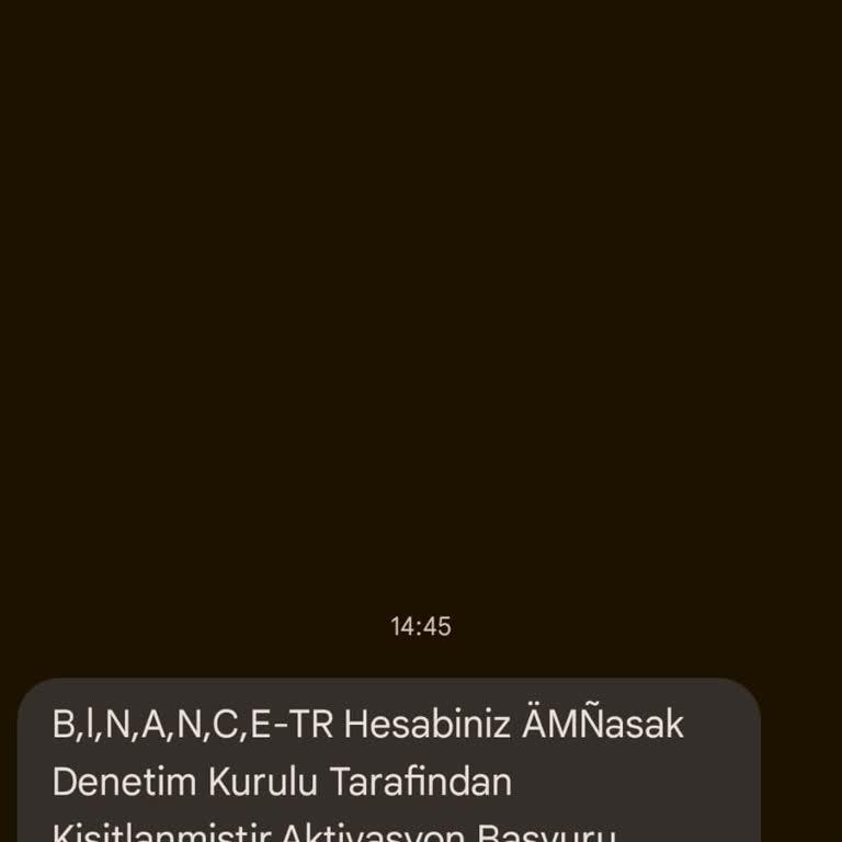 Binance Olmayan Üyelik Gelen SMS
