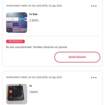 Letgo'da Ürün Satışında Sürekli Red Sorunu