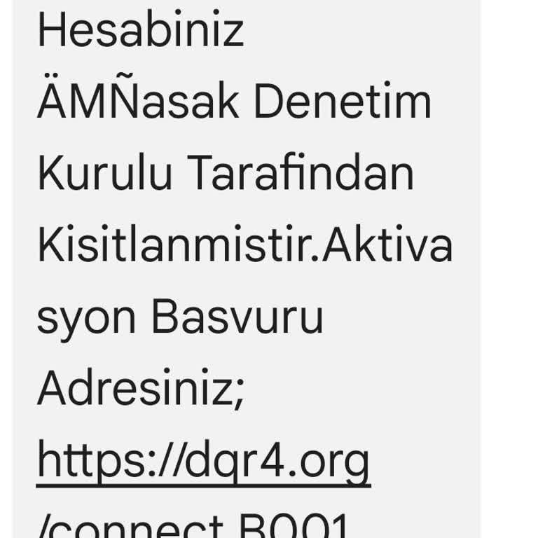 Binance-TR Hesap Mesajı