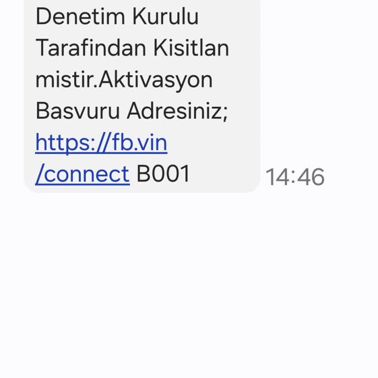 Biance TR Hesabınızda Kısıtlama Var Diye Mesaj Aldım