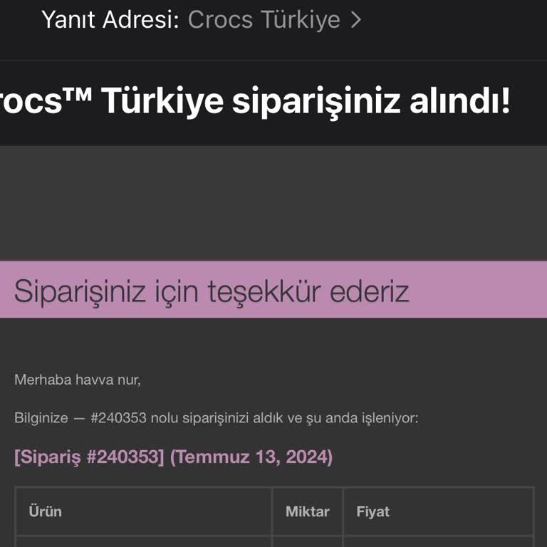 Crocs Terlik & Ayakkabı Sipariş Gecikmesi Ve Yetersiz Müşteri Hizmeti!