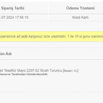 Sefamerve Sipariş İadesi Sorunu Ve Müşteri Hizmetleri Şikayeti