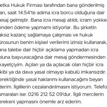 Metka Hukuk (SMS) Yanlış Borç Talebi İle Rahatsız Edilme