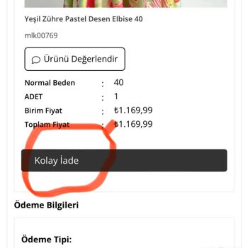 Melek Araz Vadettiği Şekilde Ürün İadesini Yapmıyor