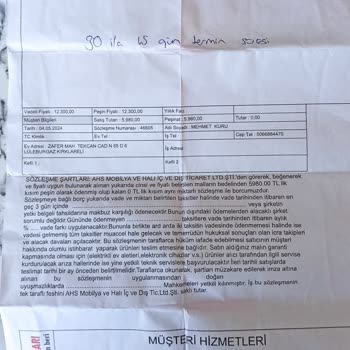 Ahs Mobilya Ve Halı Ahs Mağazaları Haksız Kazanç Sağlamaya Çalışmaktadır.