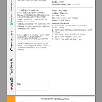 Arçelik Kurutmalı Çamaşır Makinesi