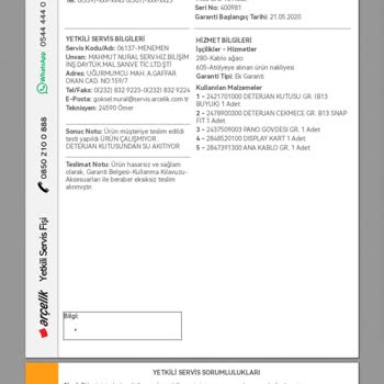 Arçelik Kurutmalı Çamaşır Makinesi