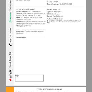 Arçelik Kurutmalı Çamaşır Makinesi