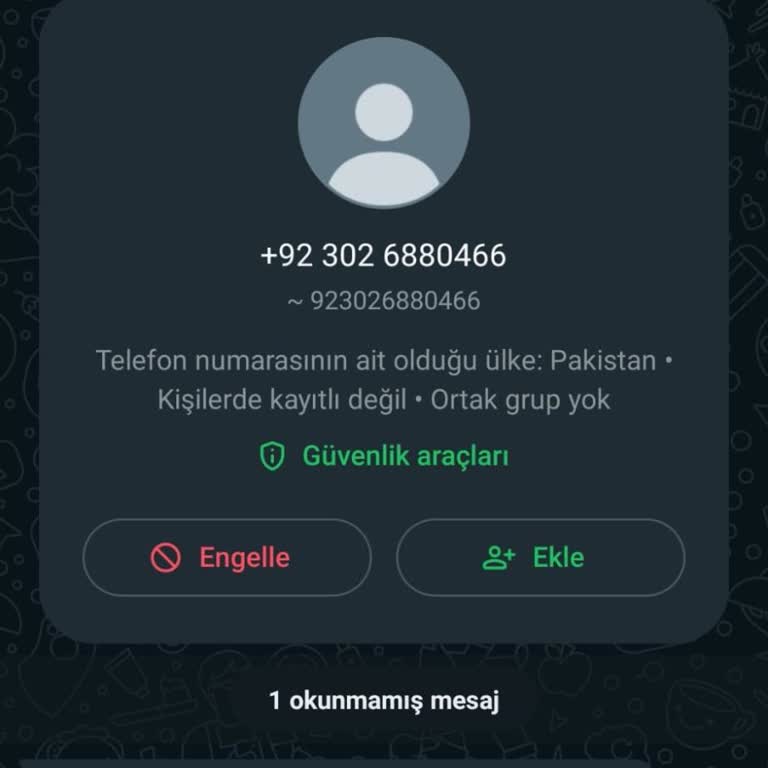 WhatsApp Gelen Mesaj