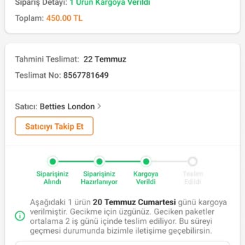 Trendyol Express Zamanında Gelmeyen Kargo