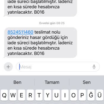 Trendyol Kargoda Hasar Gören Ürünüm