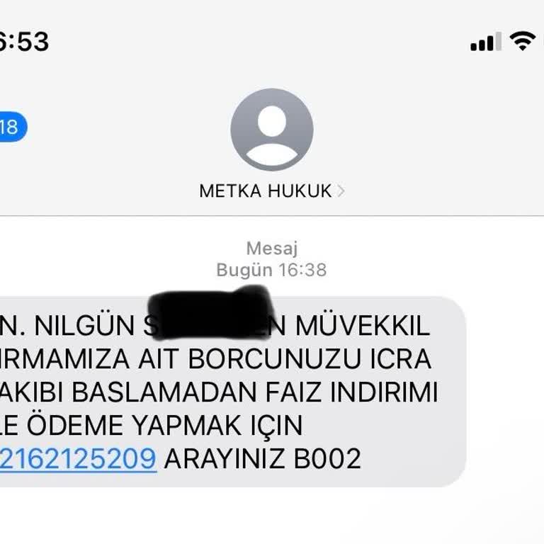 Metka Hukuk (SMS) Haksız İcra Takibi Ve Kişisel Veri İhlali Şikayeti