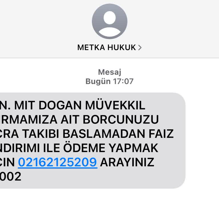 Metka Hukuk (SMS) İzinsiz Kişisel Veri Kullanımı Ve Haksız İcra Tehdidi