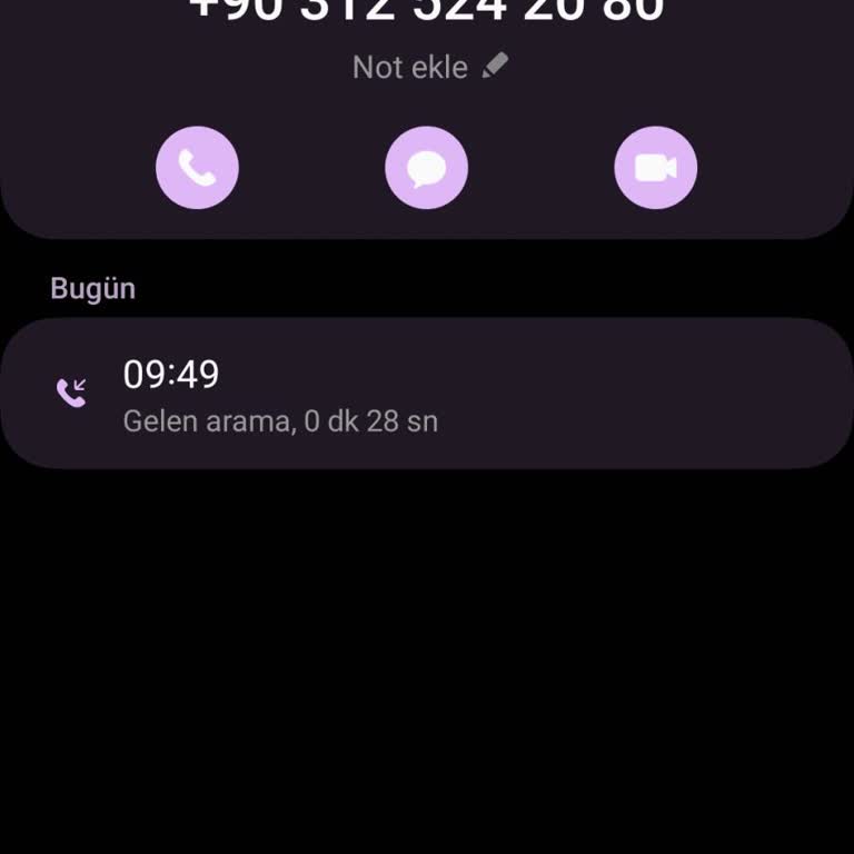 0312 524 20 80 +903125242080 Şüpheli Numaranın Beni Araması