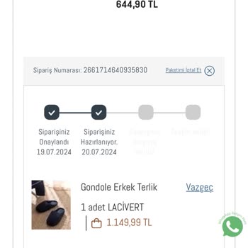 Madame Coco İade Talebi Oluşturamıyorum