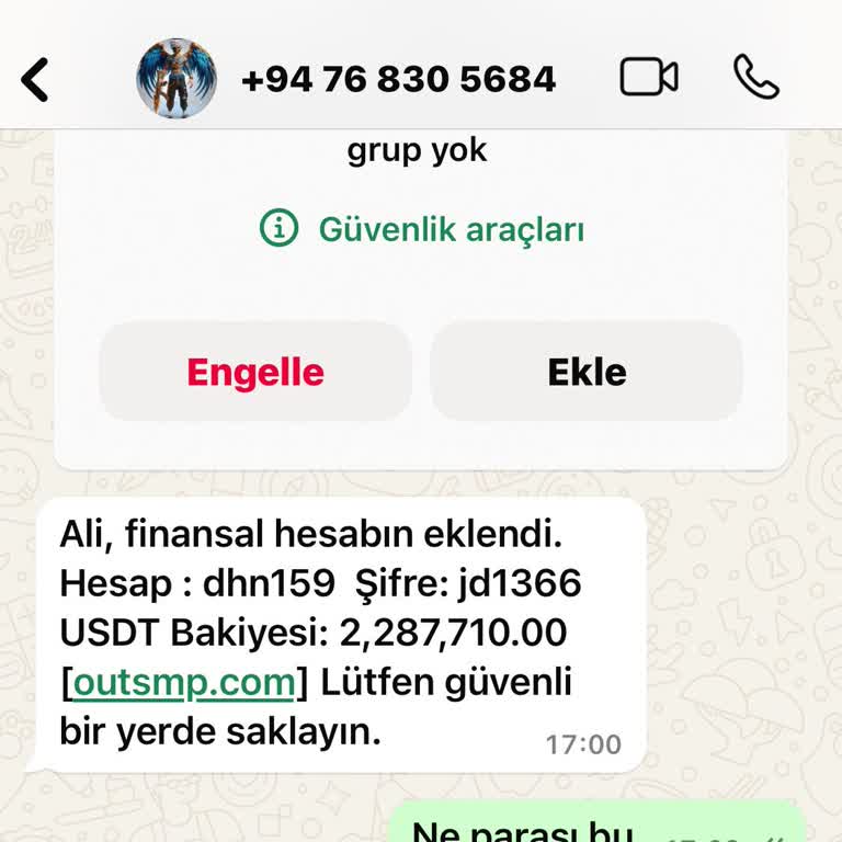 WhatsApp Bilgim Dışında Mesaj