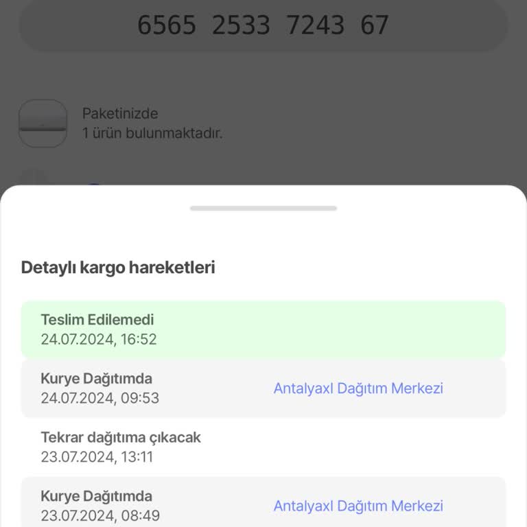 Hepsijet XL Kargo Teslim Etmeme