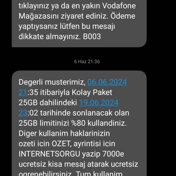 Vodafone İstemeden Faturalı Hatta Geçirme.