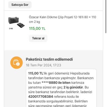 Hepsijet Erciyes Dağıtım Merkezi Kargomu Teslim Etmiyor