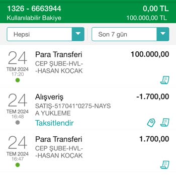 Garanti Bankası Uygulaması Uyarı Hataları